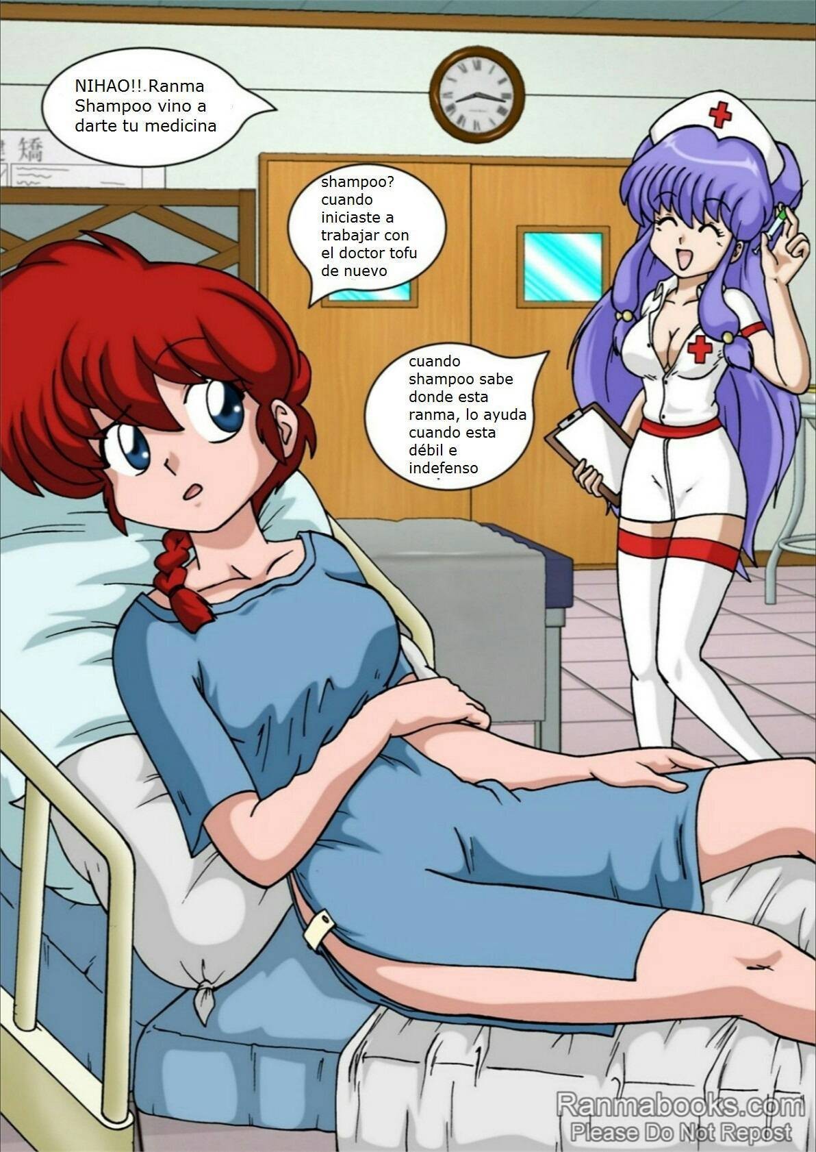 Girl Ranma Hentai - Ranma Hentai follando a la Enfermera Comics Porno en EspaÃ±ol