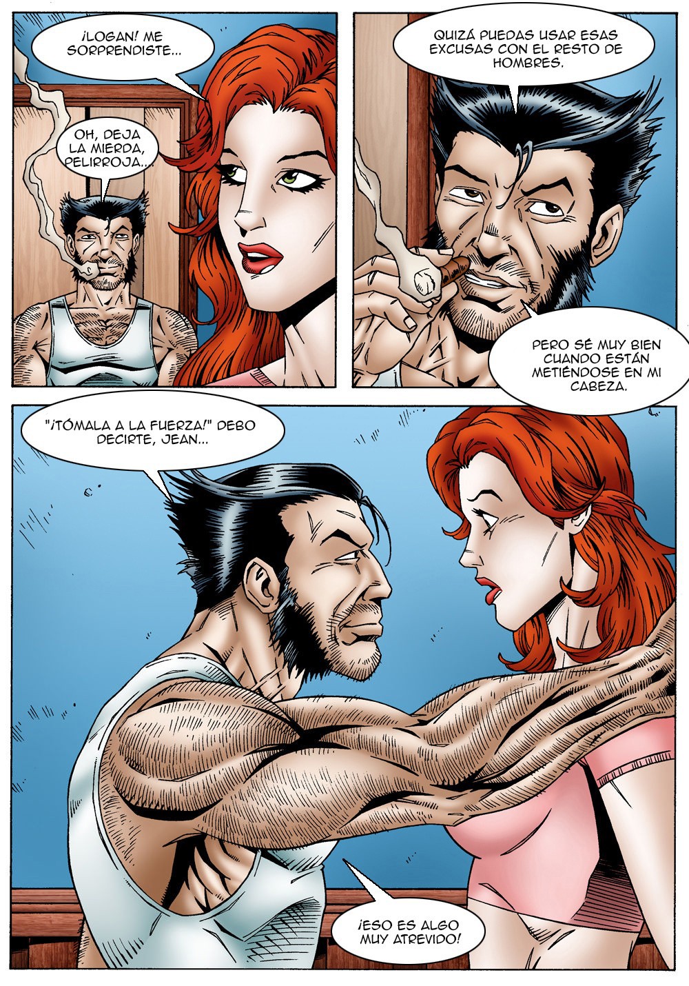X men porno Logan y Jean Grey follando Comics Porno